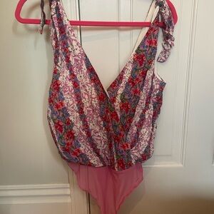 Lulu's Pink Chemise with Floral Elegance